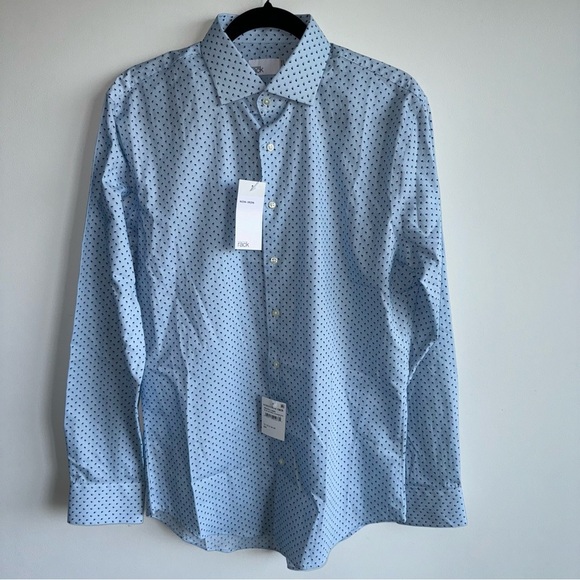 Nordstrom Light Blue Button Down Shirt 15.5 - Picture 1 of 8